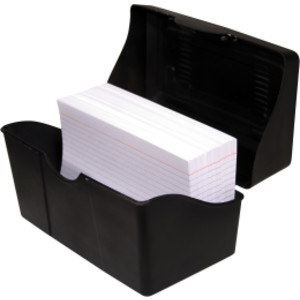 Black Index Card Holder, 4" x 6"