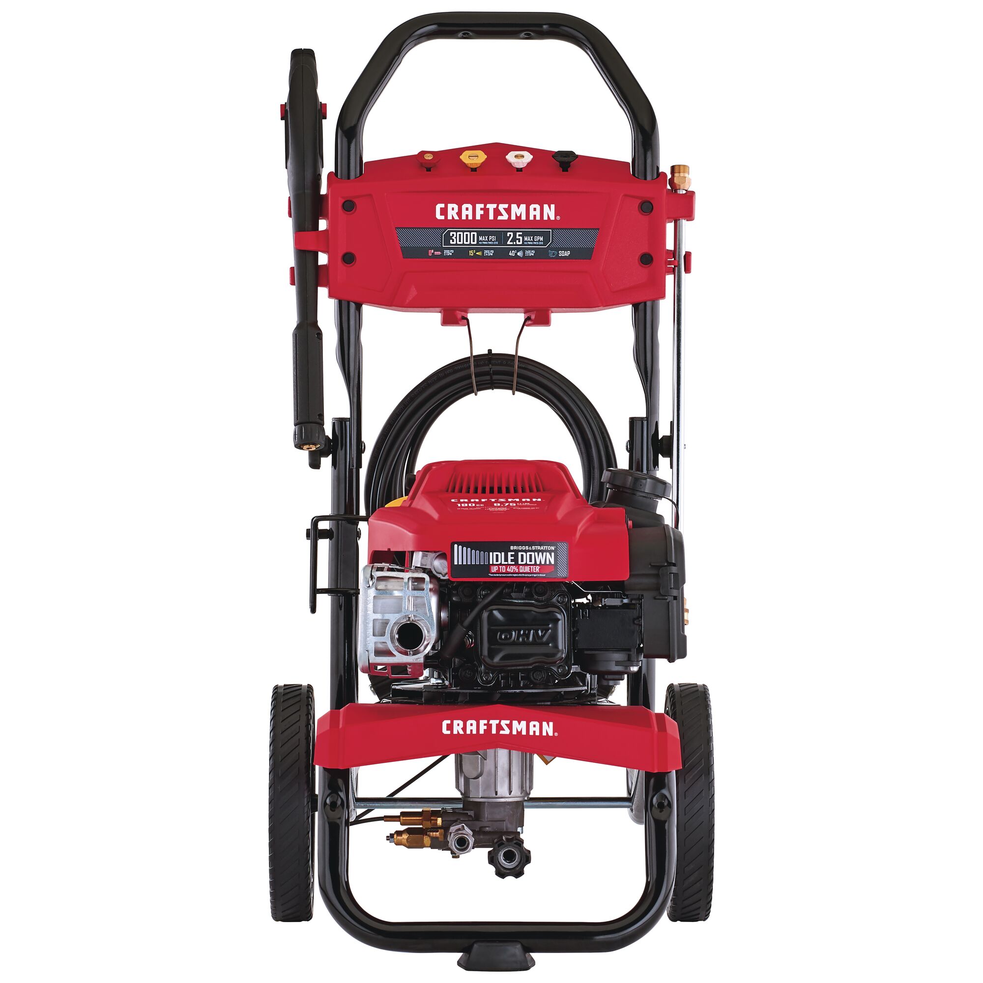 3000 MAX Pounds per Square Inch or 2 and five tenths MAX Gallons Per Minute Pressure Washer.