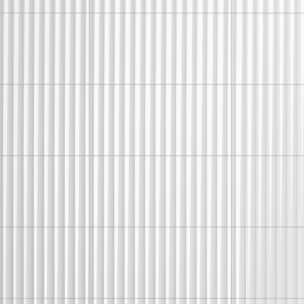 Crown Heights Rubik Glossy White 5-7/8 in. x 11-3/4 in. Ceramic Wall Tile