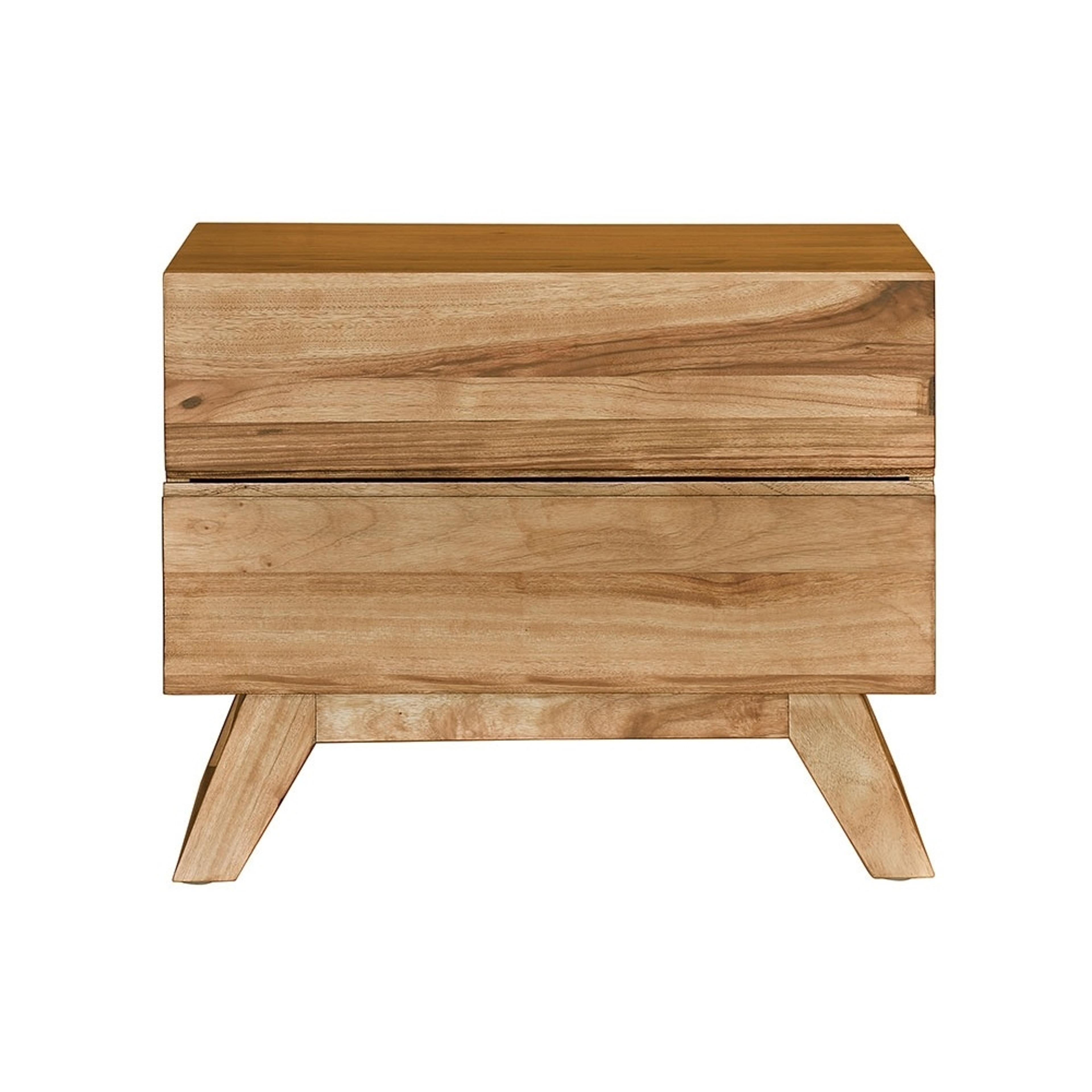 Product image of the  Byron Bedside Table (2 Drawer), Natural from Forty Winks