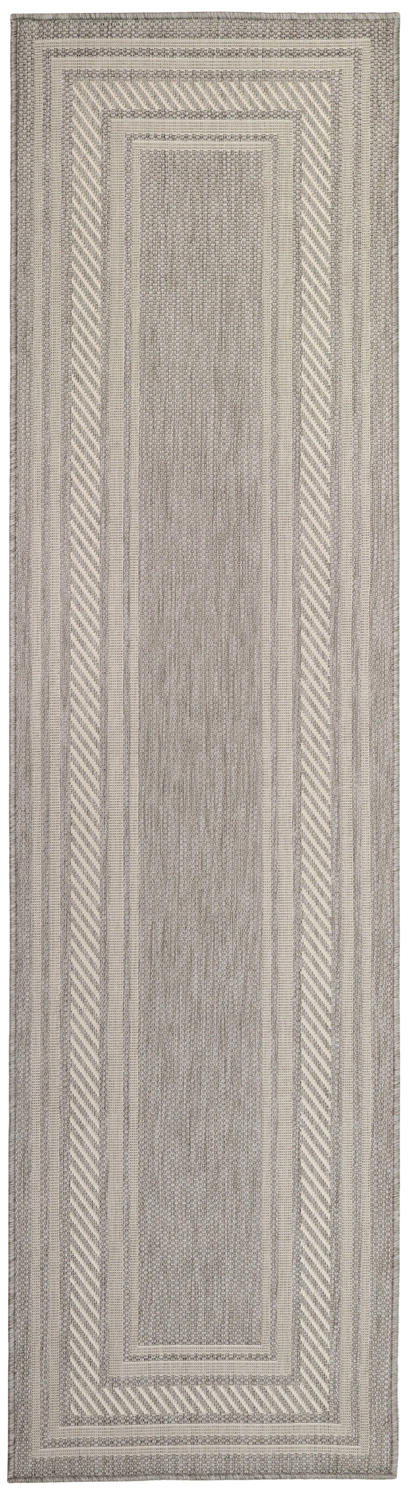Nourison Horizon Indoor/Outdoor 2' x 6' Grey Modern Rug