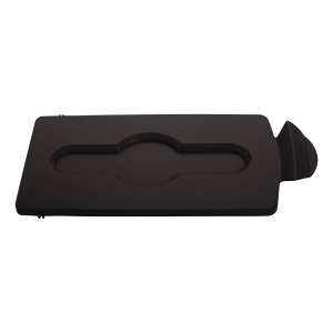 Rubbermaid Commercial, Slim Jim®, Closed Lid Insert, Rectangular, Resin, Brown, Receptacle Lid