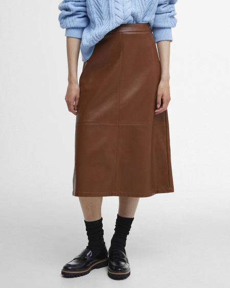 Gonna midi Shelby in ecopelle