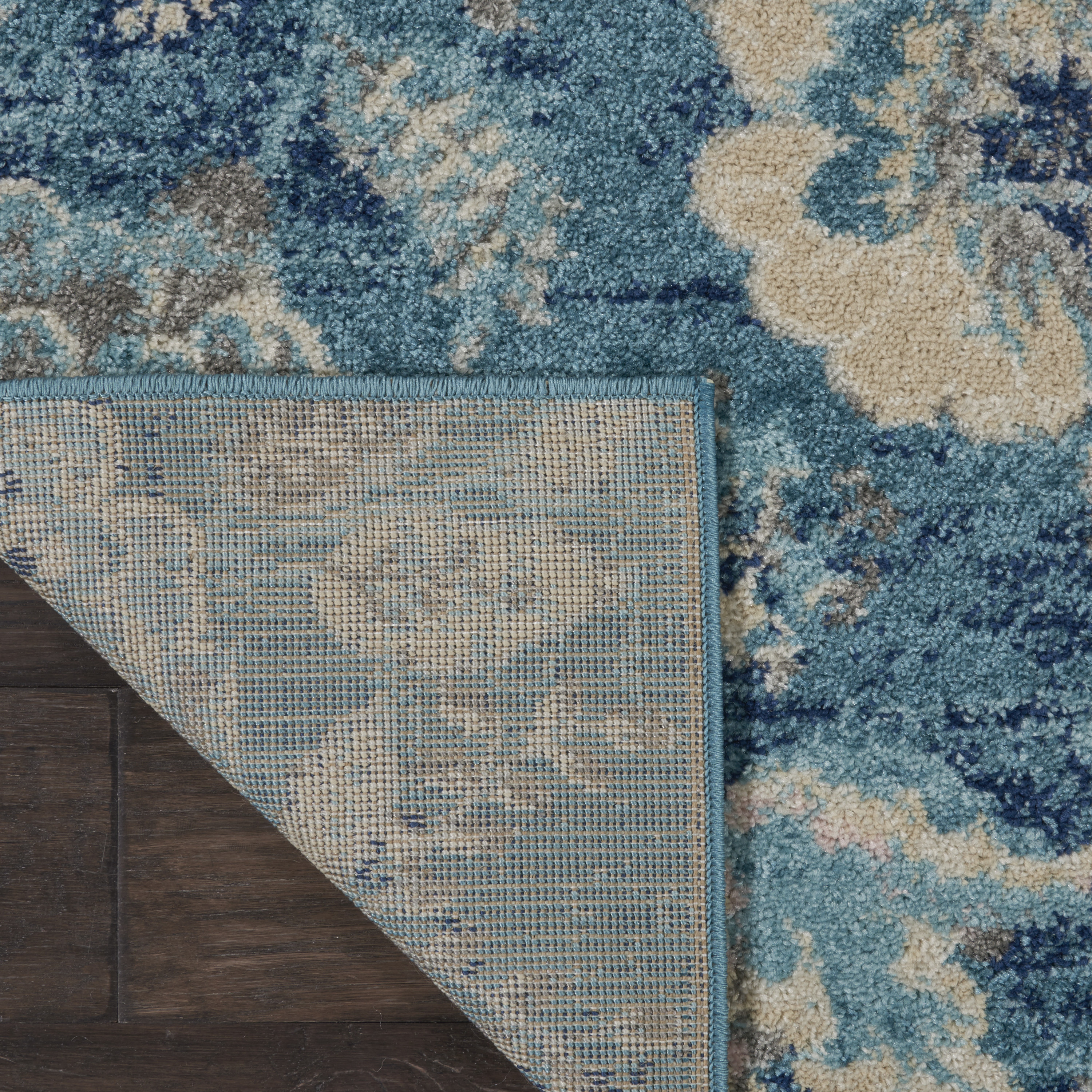 Nourison Tranquil 2'3" x 7'3" Turquoise Vintage Indoor Rug