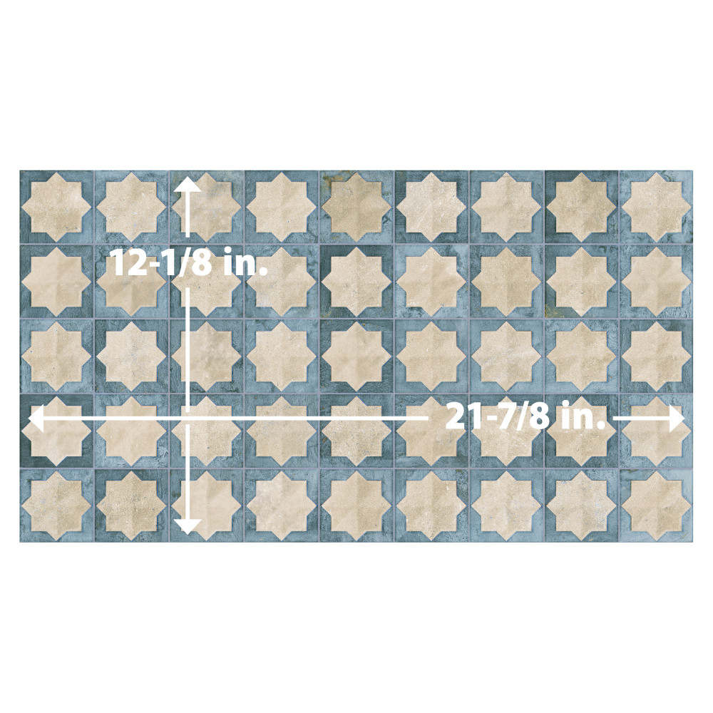 Tetuan Astre Arena Aqua 12-1/8 in. x 21-7/8 in. Porcelain Wall Tile