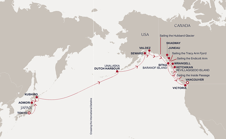 Itinerary map