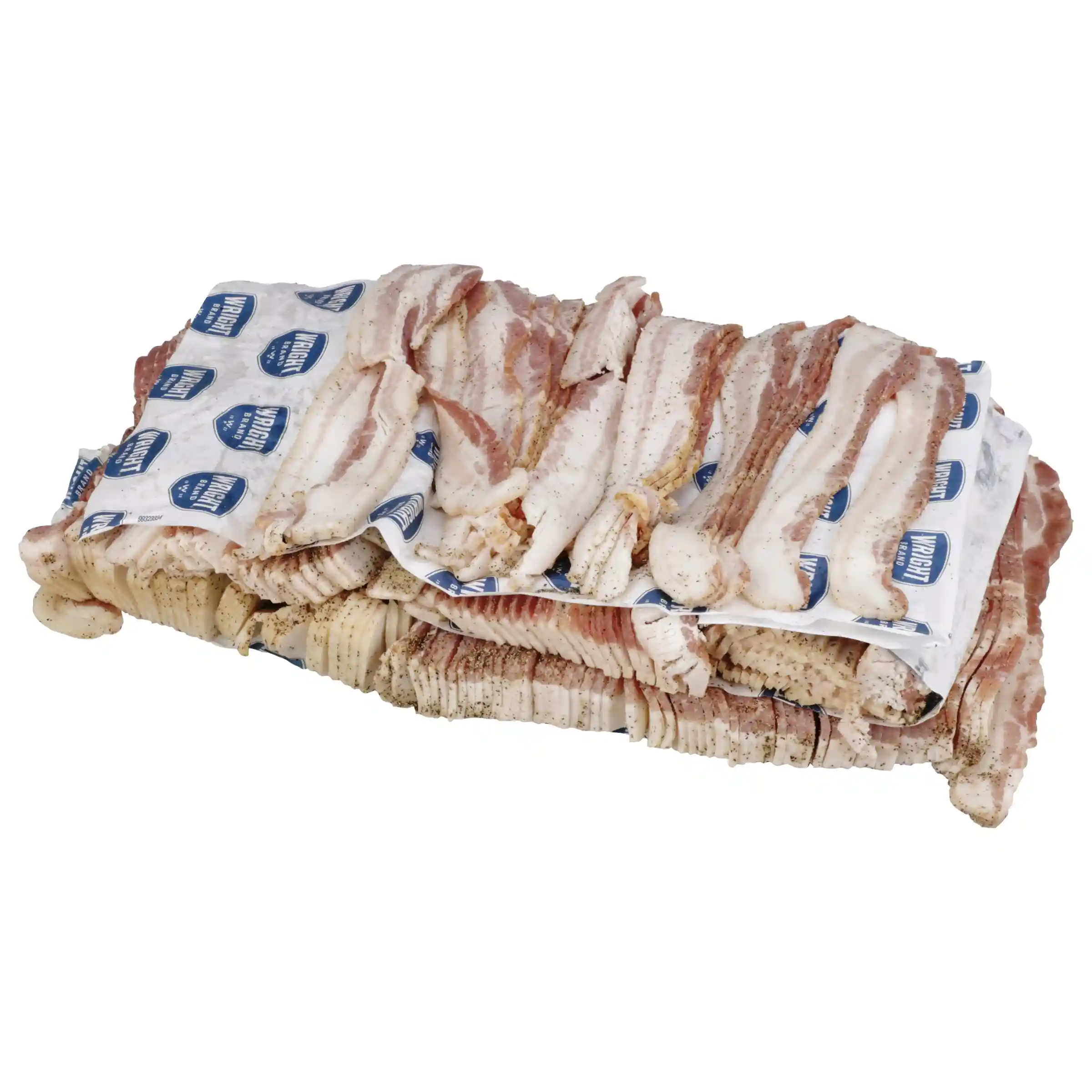 Wright® Brand Naturally Hickory Smoked Peppered Regular Sliced Bacon, Bulk, 15 Lbs, 6 slices per inch, Frozen_image_3