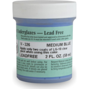 Velvet Underglaze, 2 oz, Medium Blue V-326