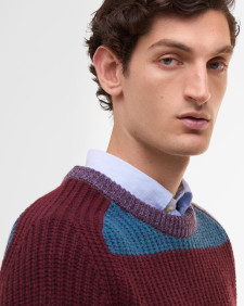 Paul Smith loves Barbour Multi Striped Crew Neck Jumper Multi Stripe