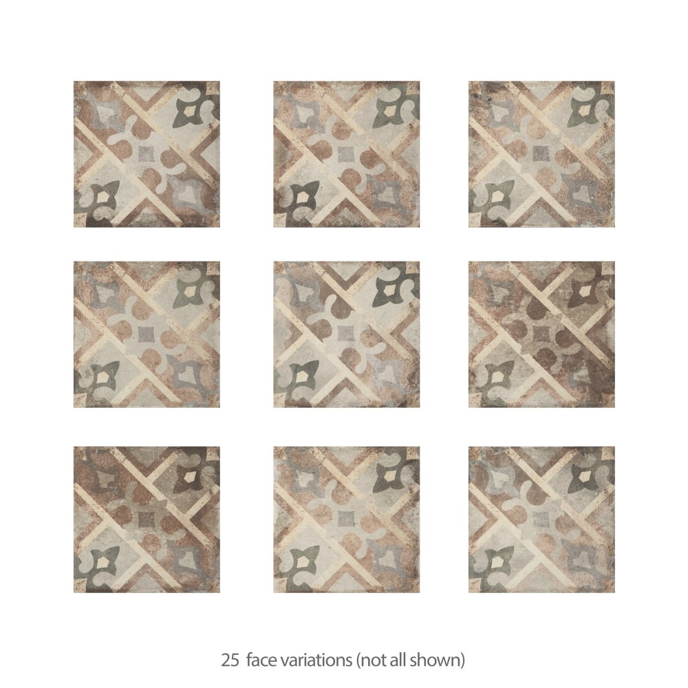 D’Anticatto Decor Laterza 8-3/4 in. x 8-3/4 in. Porcelain Floor and Wall Tile