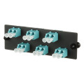Opticom® Fiber Optic Adapter Panel, Multimode (OM3/4), (6) LC Duplex Adapters for 12-Strand Fiber