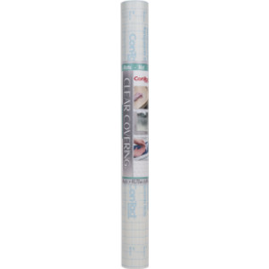 Clear Cover™ Adhesive Covering, Clear, 18" x 16 ft, Matte