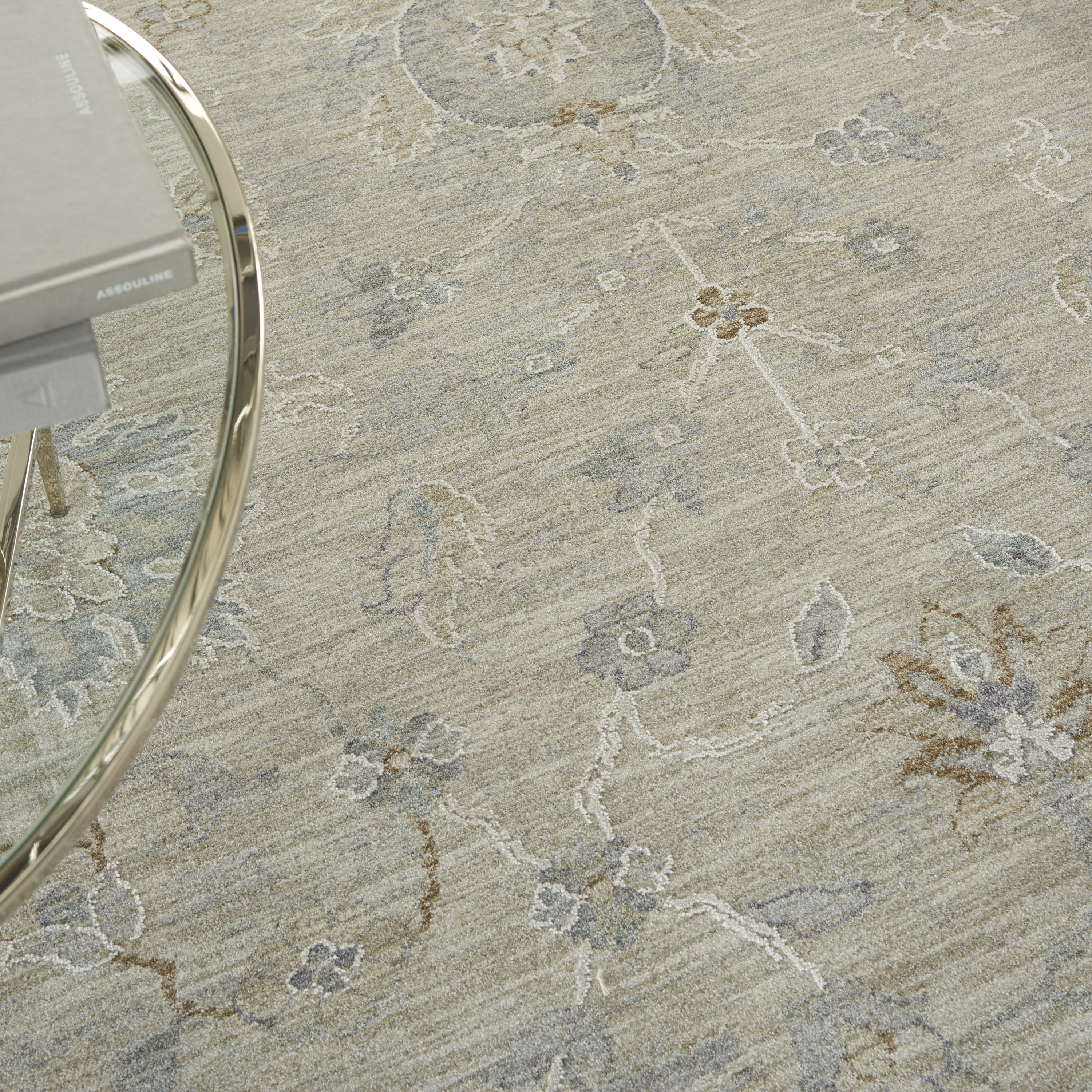 Nourison Infinite 7'10" x 10'4" Light Grey Vintage Indoor Rug