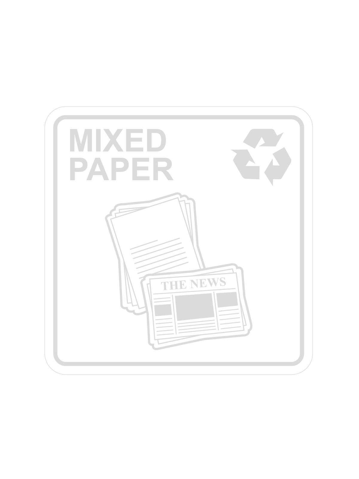 WASTE WATCHER – Label – Mixed Paper – Clear-White