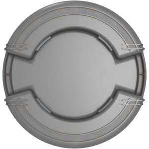 Carlisle, Bronco, 32 gal, Resin, Gray, Round, Receptacle