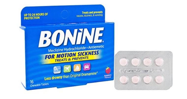 Bonine® Motion Sickness Chewable Tablets, Raspberry Flavor
