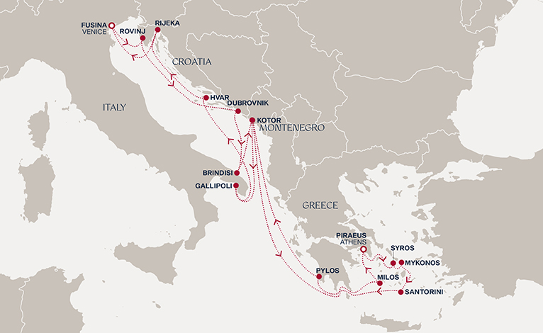 Itinerary map