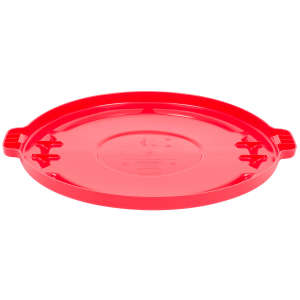 Rubbermaid Commercial, BRUTE, Self-Draining, Round, Resin, 44 gal, Red, Receptacle Lid