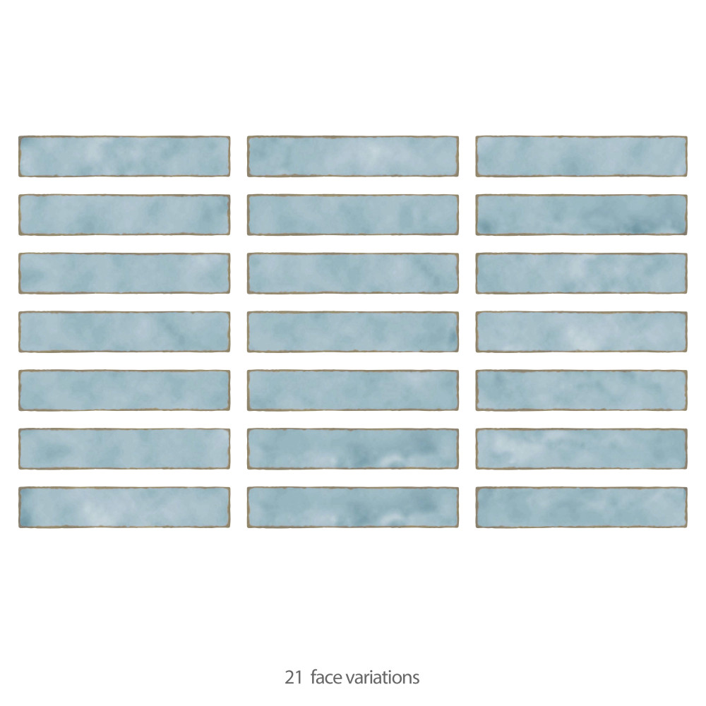 Hudson Studio Soho Brick Marine 1-7/8 in. x 9-3/4 in. Ceramic Wall Tile