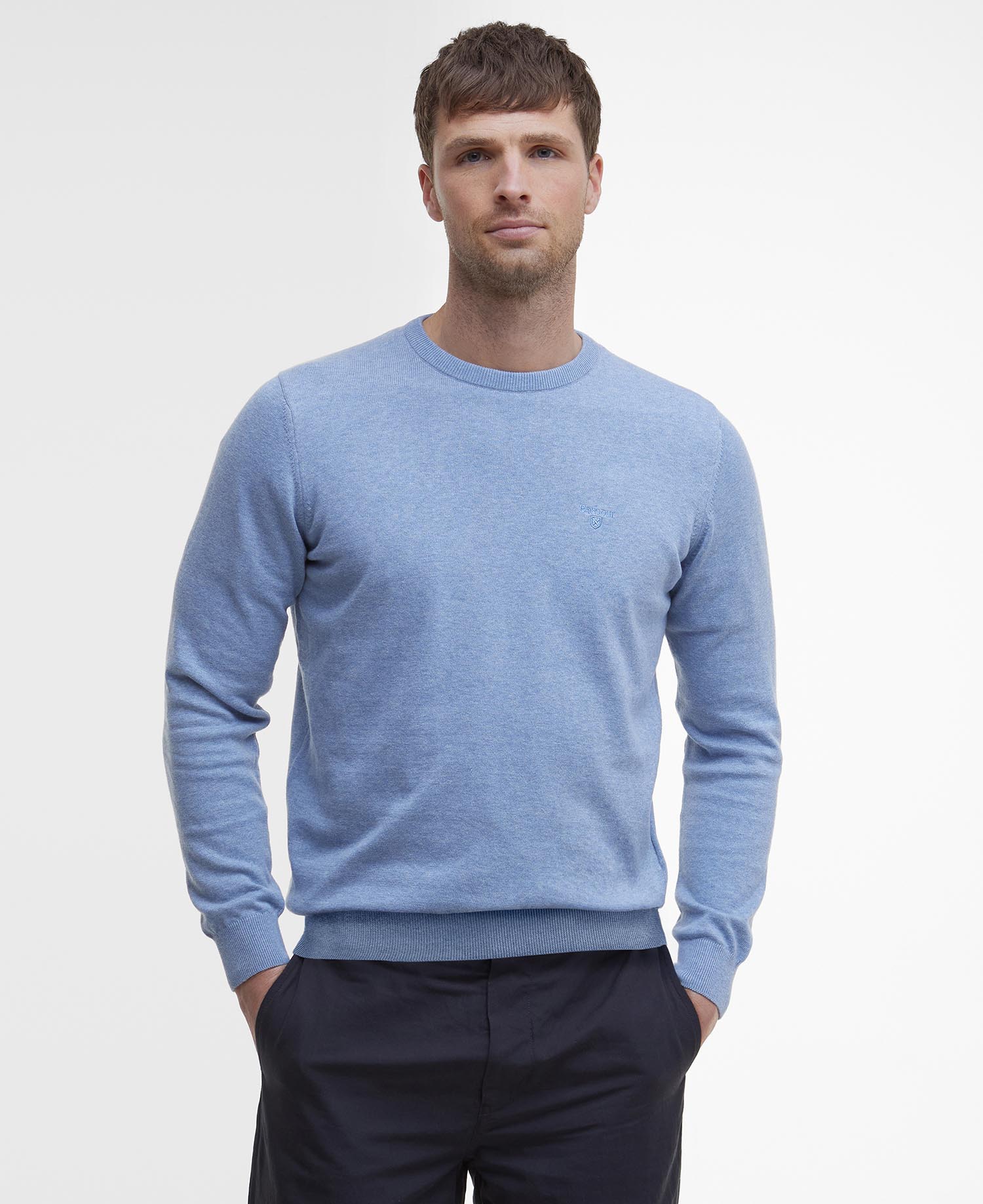 Pima Cotton Crew Neck Jumper image number 0