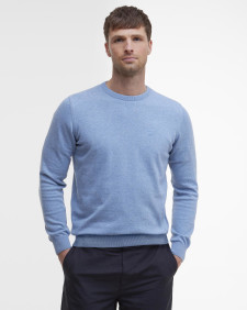 Pima Cotton Crew Neck Jumper Dark Chambray