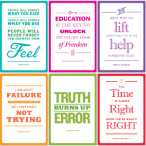 Inspirational African American Quotes Bulletin Board