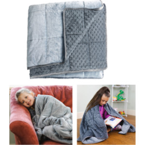 Sensory Weighted Dual Texture Shoulder Wrap for Kids, 40" x 12"