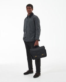 Essential Waxed Messenger Bag Classic Black