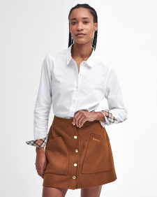 Lavender Tailored Long-Sleeved Shirt White-Hessian Tartan