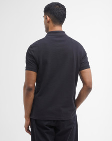 Tartan Pique Polo Shirt Black/Cedarwood