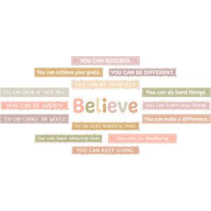 Terrazzo Tones Believe You Can Mini Bulletin Board Set, 15 Pieces