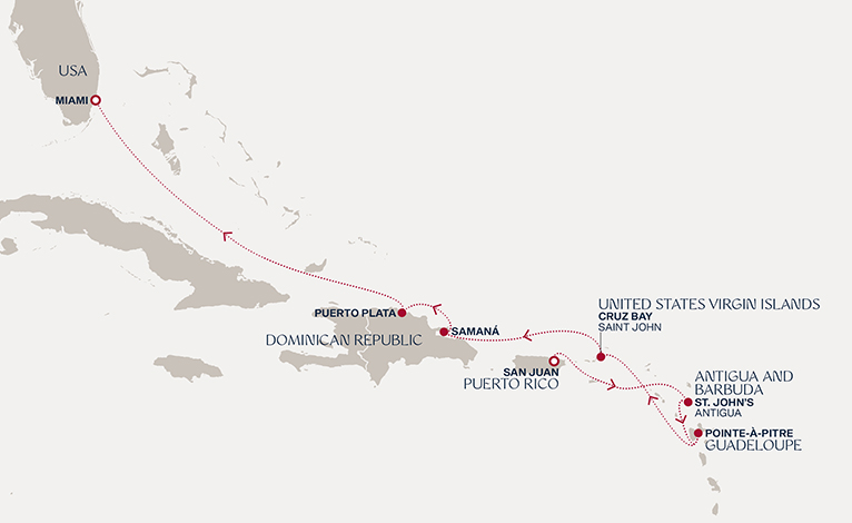 Itinerary map