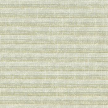 Cream pleated cellular blind with fine woven texture, fully closed, diffusing soft indoor light across a neutral wall in a calm interior.