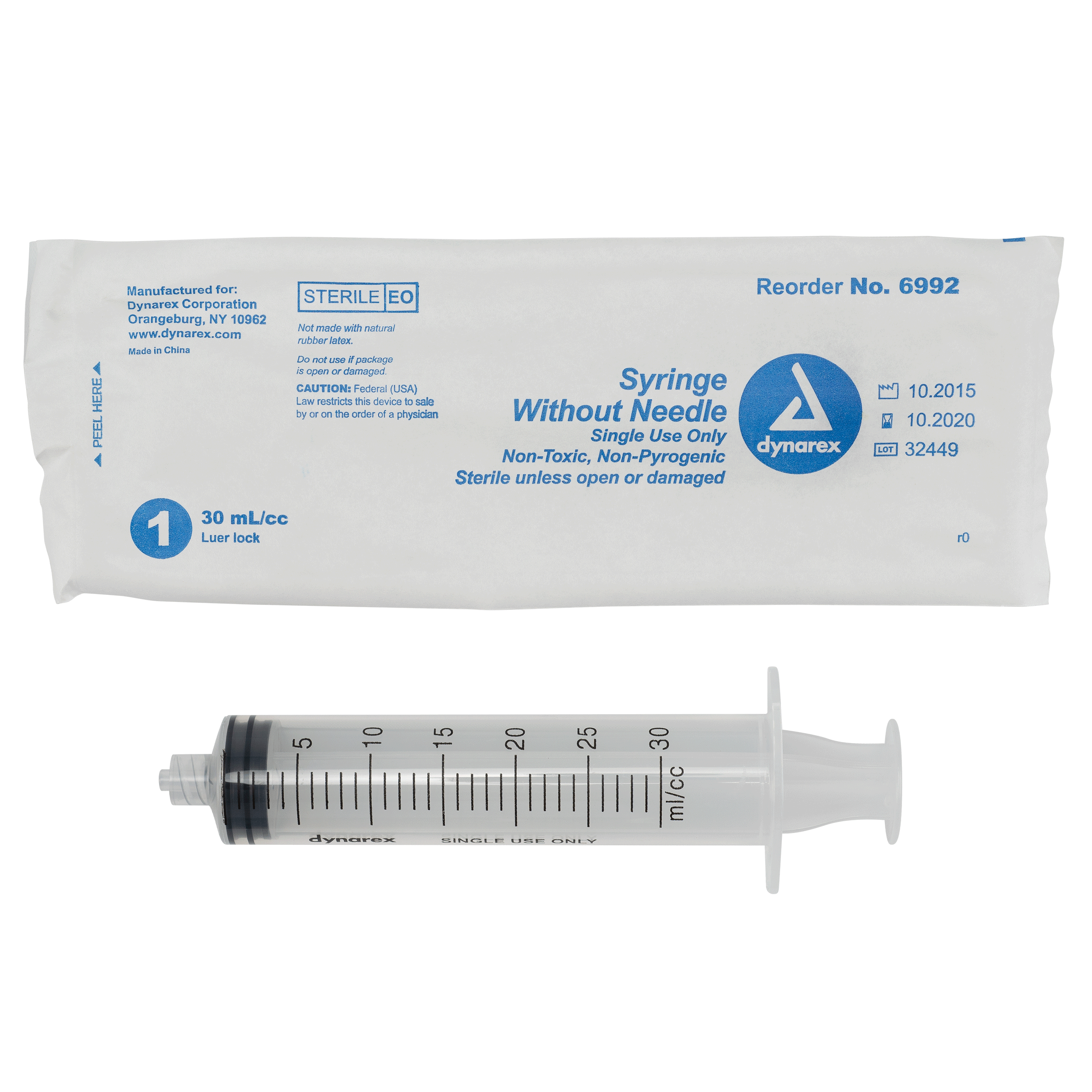Syringe - Luer Lock 30 cc