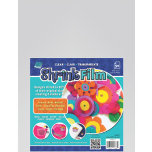 Clear Shrink Film Sheets, 8.5" x 11", 50-Pack