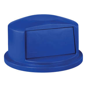 Rubbermaid Commercial, BRUTE®, Dome, Polyethylene, 32 gal, Resin, Blue, Receptacle Lid