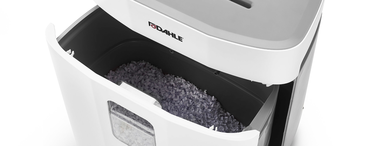 Space-saving designs offer convenient document destruction for the home and office.