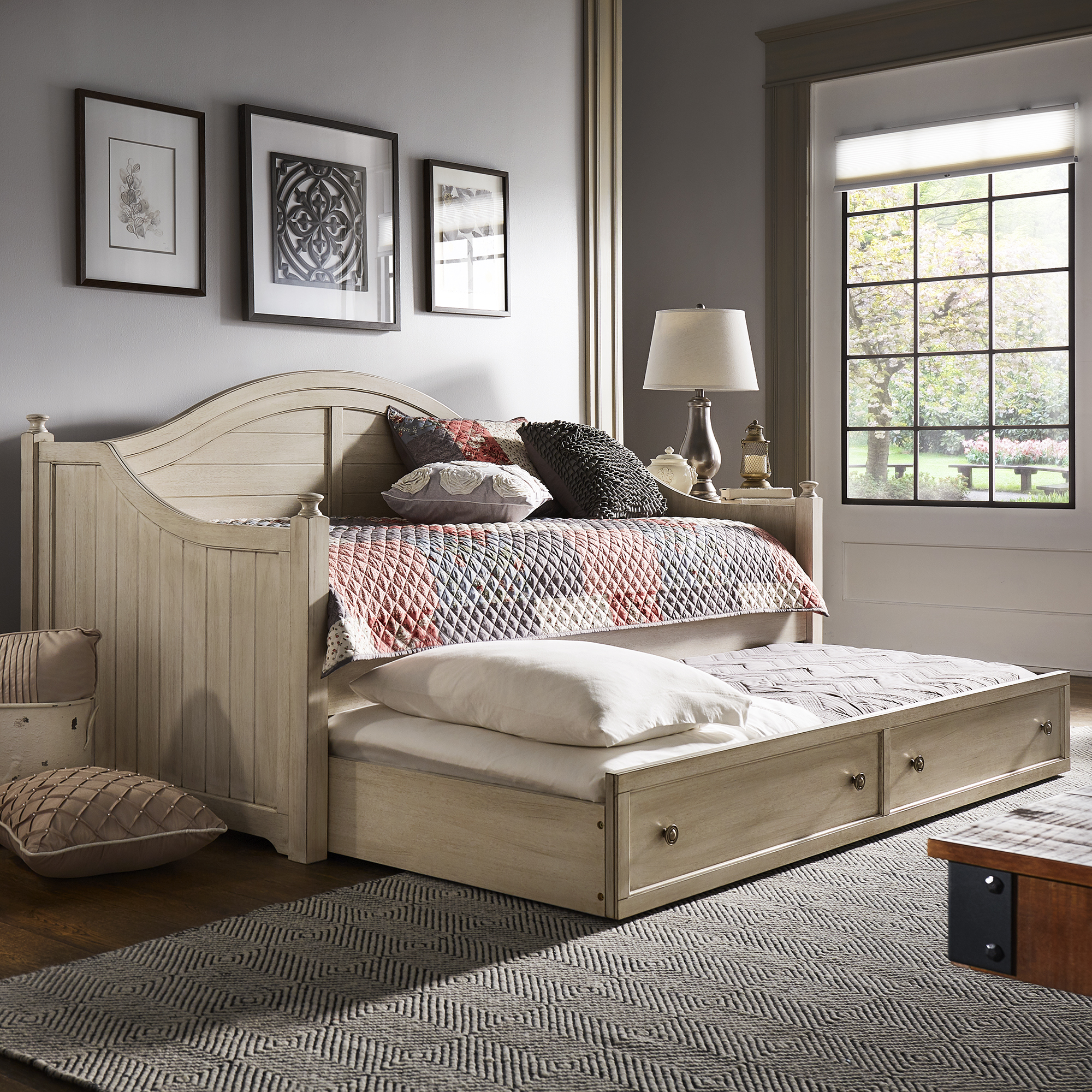 Traditional Paneled Wood Daybed