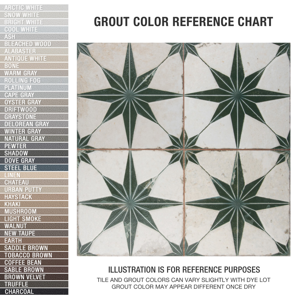 Kings Star Luxe Sage 17-5/8 in. x 17-5/8 in. Ceramic Floor and Wall Tile