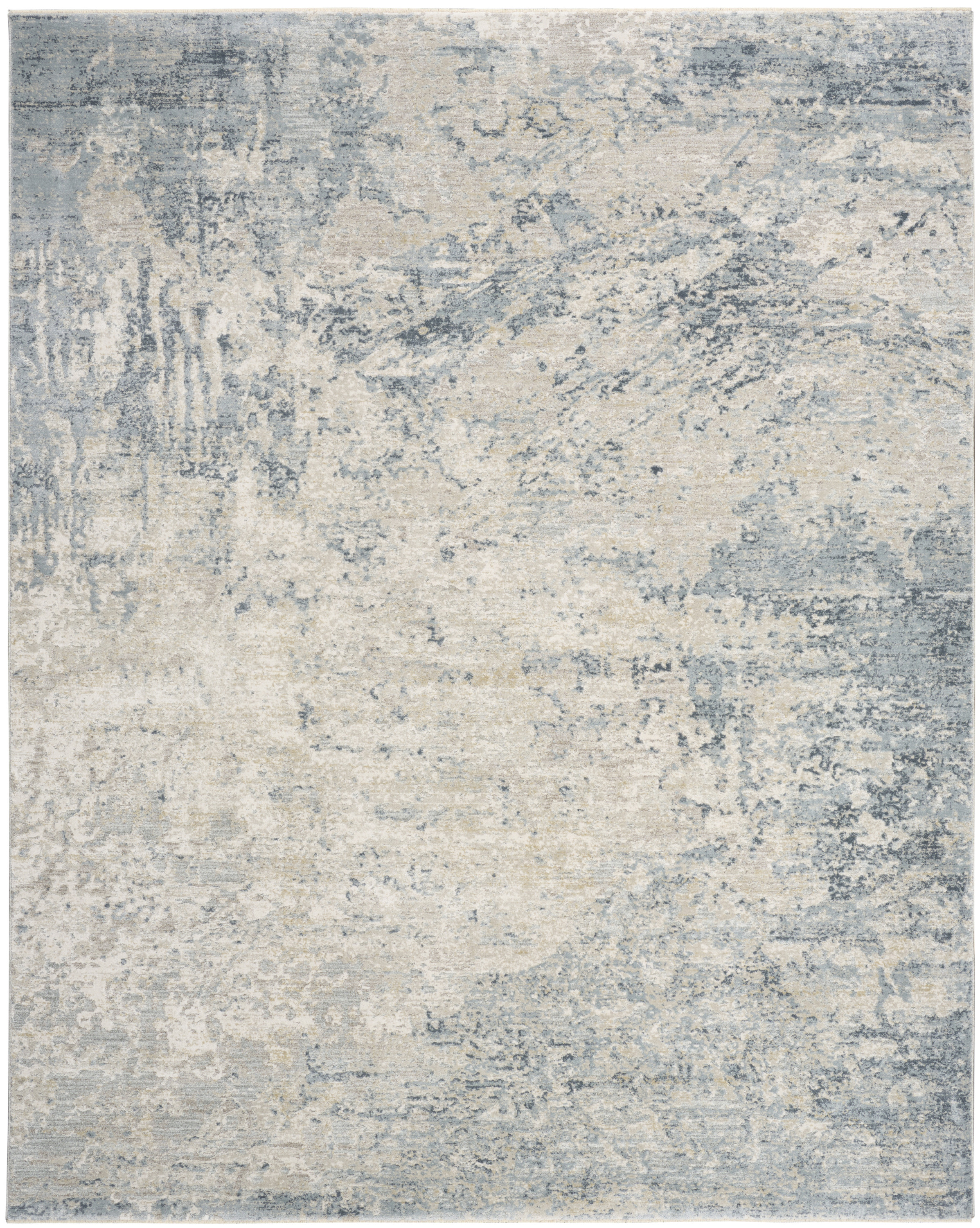 Nourison Envy 5'3" x 7'10" Blue Silver Modern Indoor Rug