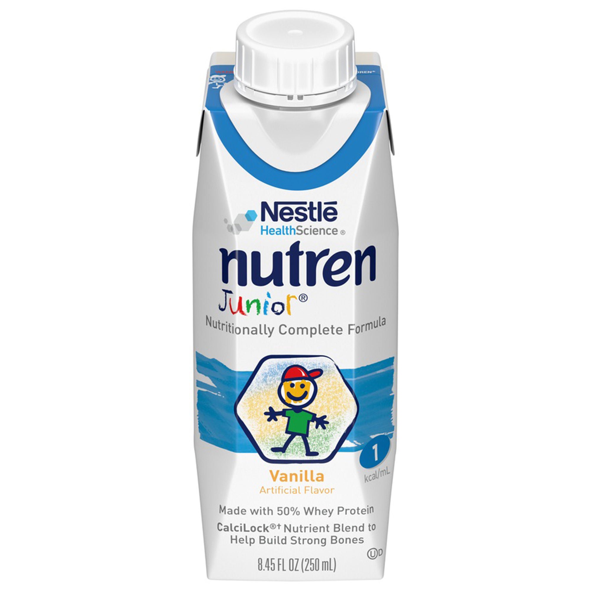 Nutren® Junior Nutritionally Complete Formula, Vanilla, 8.45-ounce Tetra Prisma®
