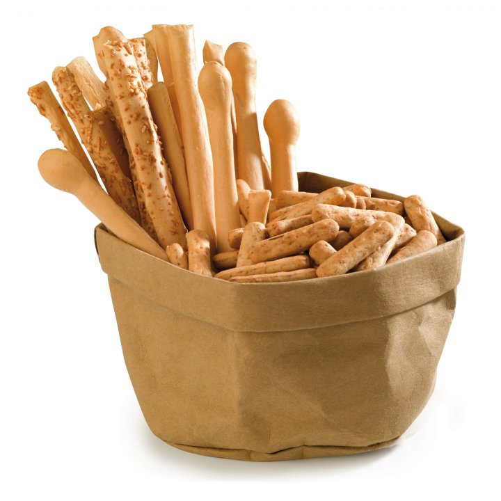 Bolsa de pan reutilizable de papel de 26,5 centímetros en color marrón