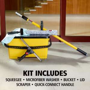 Rubbermaid Commercial, 14", 6-Piece Glass Window Cleaning Cleaning Starter Kit