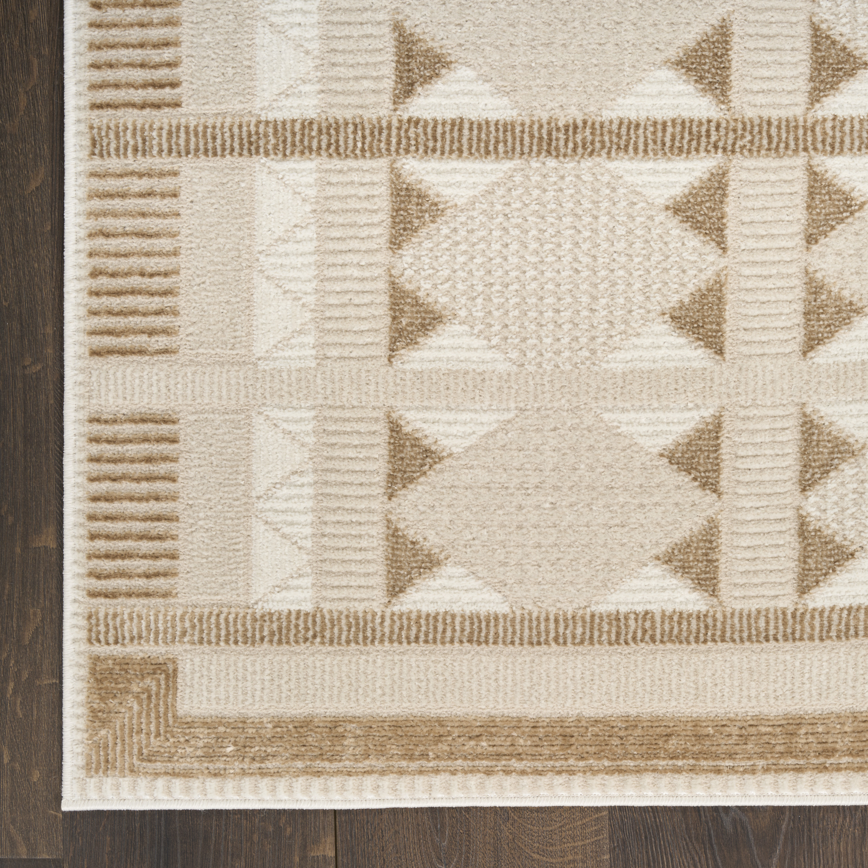 Nourison Nordic 2' x 6' Taupe Modern Indoor Rug