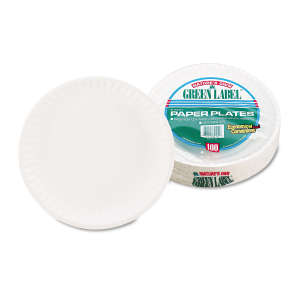 AJM Packaging Corp, Paper Plates, 9" dia, White