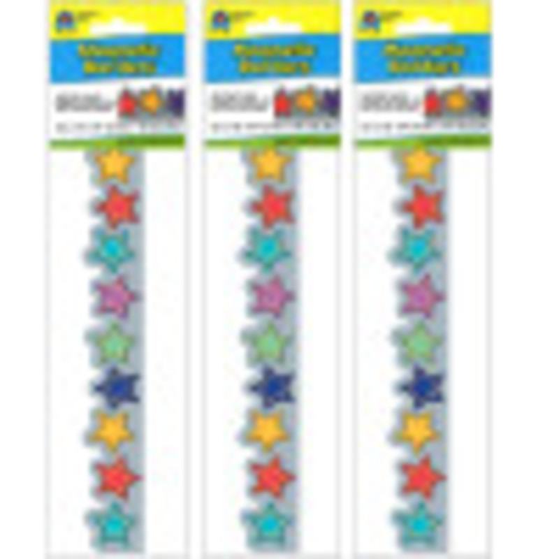Marquee Stars Magnetic Border, 24 Feet Per Pack, 3 Packs
