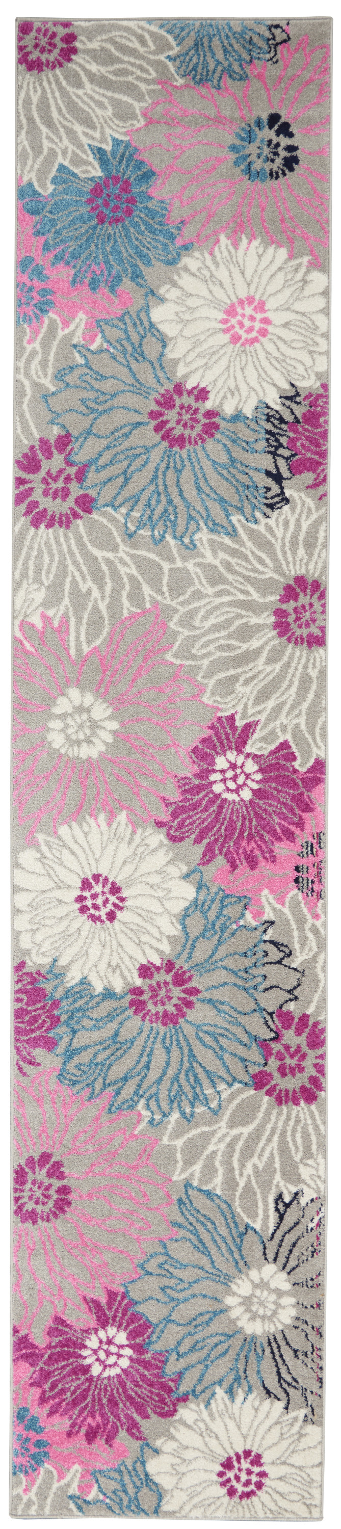 Nourison Passion 2'2" x 10' Grey Contemporary Indoor Rug