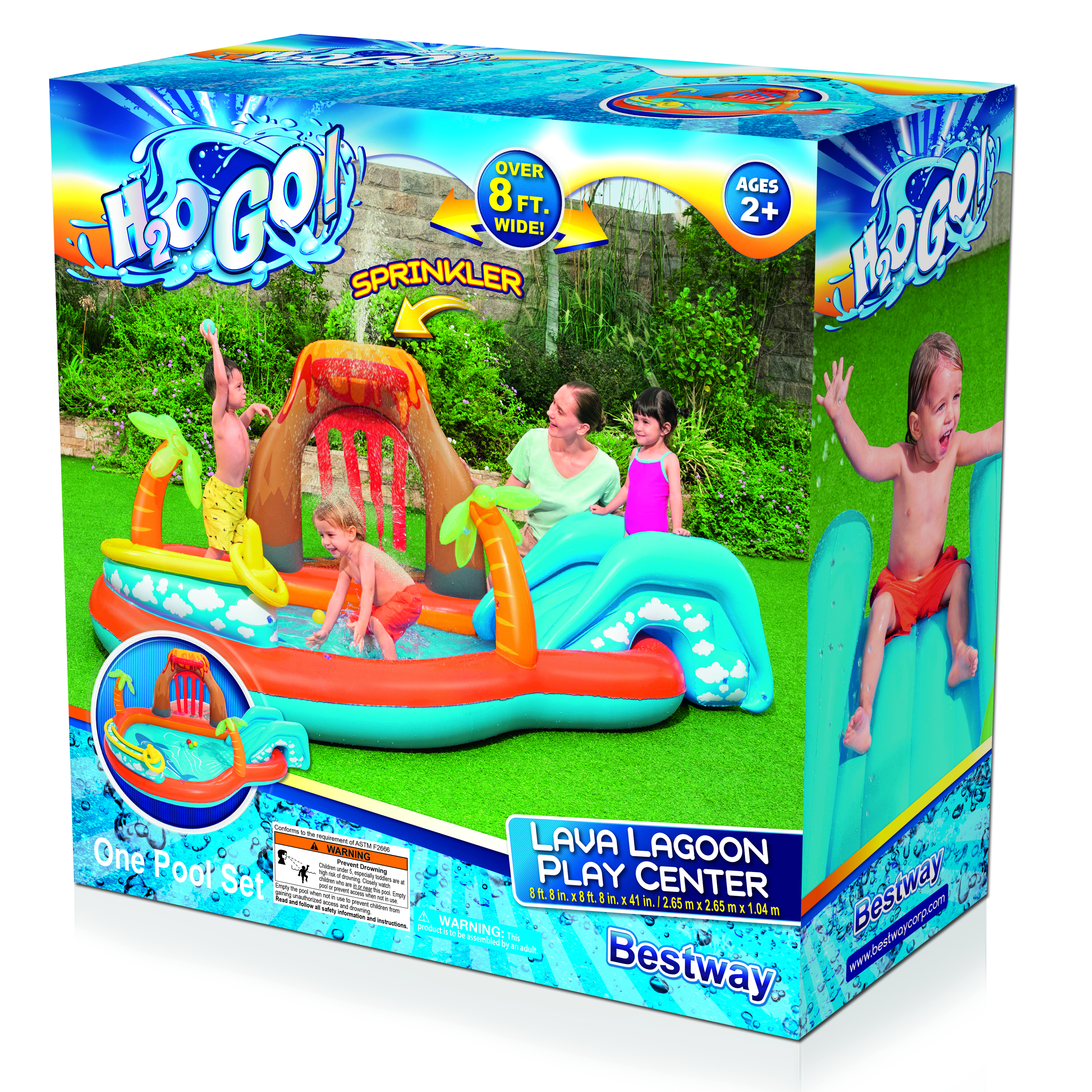 Bestway - H2OGO!104 Inches x 104 Inches x 41 Inches Lava Lagoon Play Center