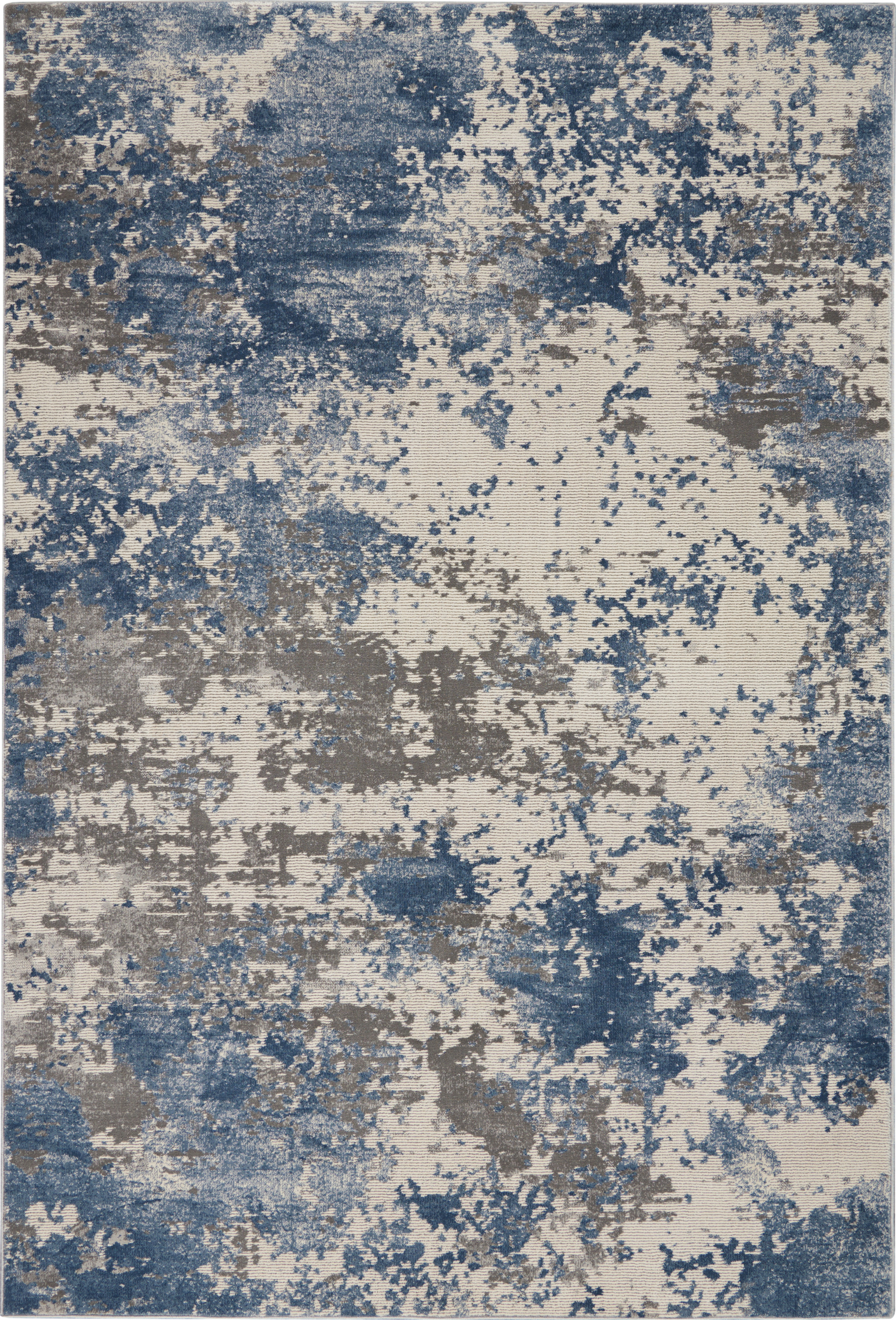 Nourison Rustic Textures 3'11" x 5'11" Grey Blue Modern Indoor Rug