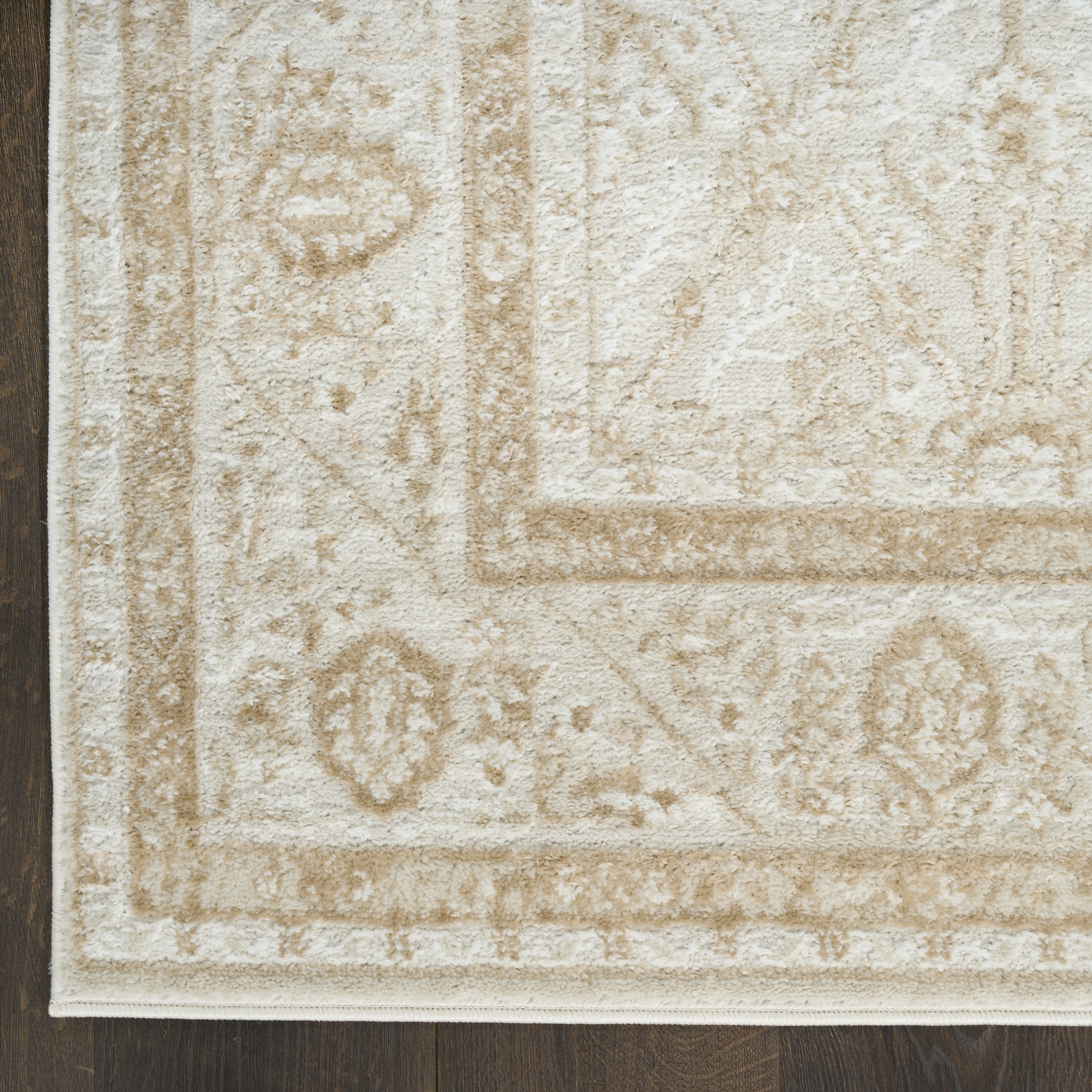 Nourison Dekor 2' x 4' Cream Beige Vintage Indoor Rug